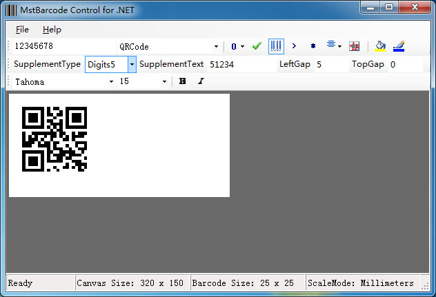MstBarcode Control for .NET screen shot