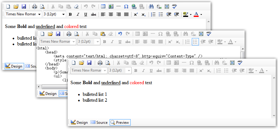 Html Editor Control for .NET WinForms, Rich Text WYSIWYG Editor Control